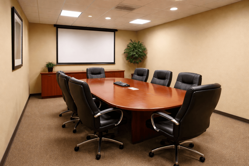 Besprechungsraum unserer Webagenturagentur in Berlin für Kundentermine und kreative Workshops.